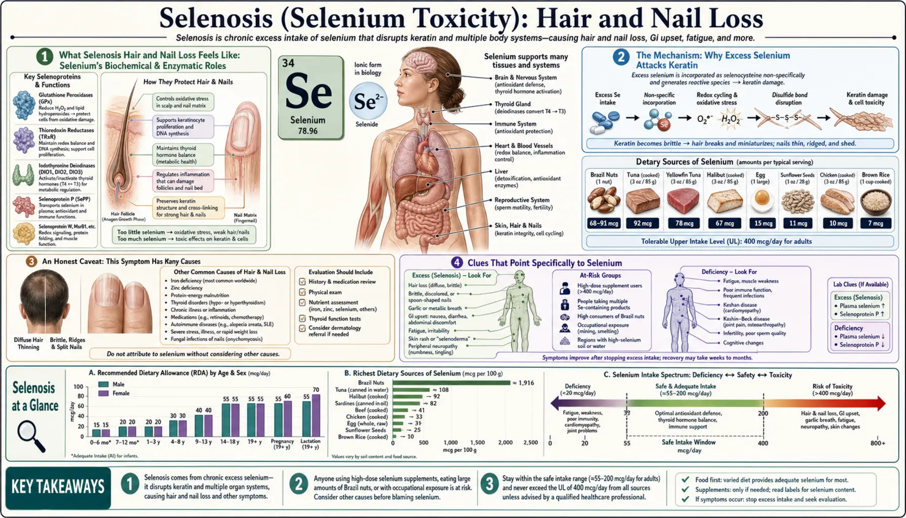 Hair and Nail Loss — scientific infographic poster