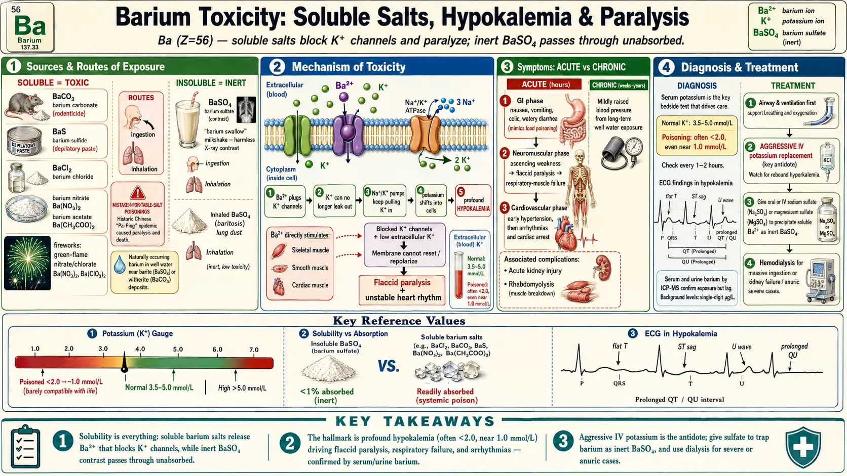 Barium — scientific infographic poster
