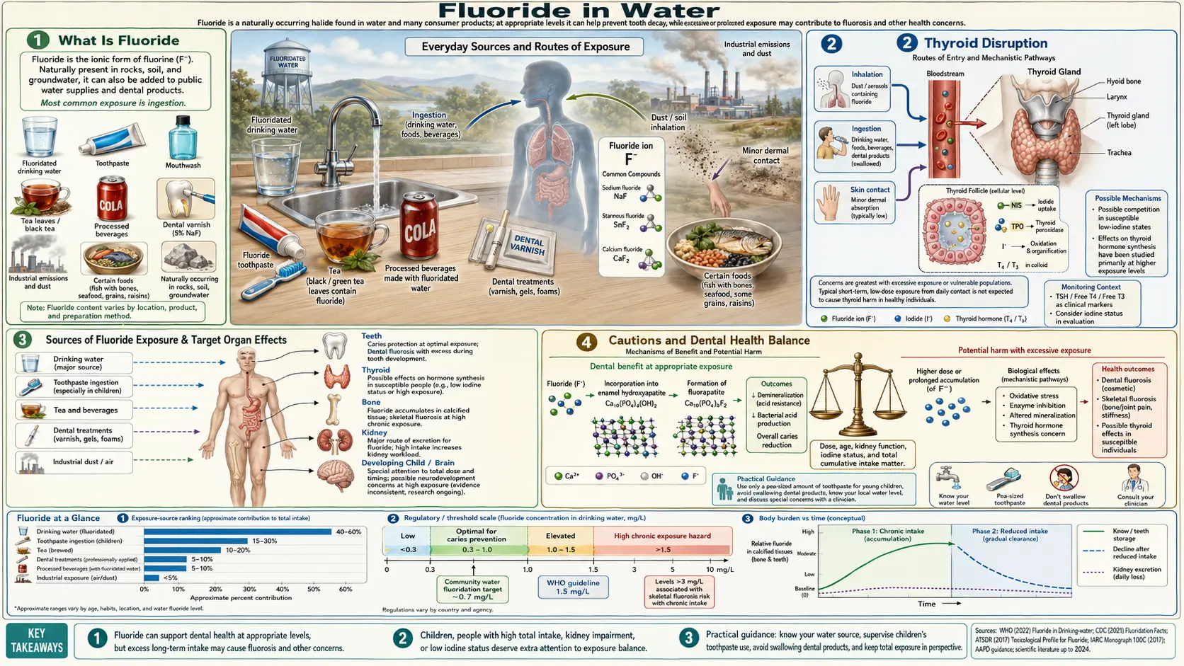 Fluoride — scientific infographic poster