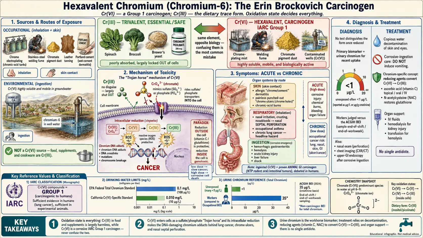 Hexavalent Chromium — scientific infographic poster