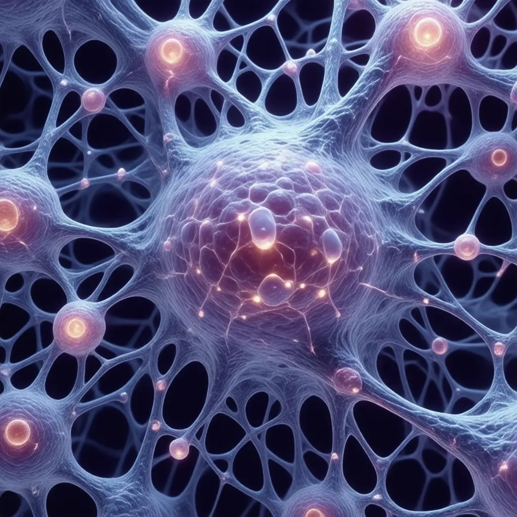 Microscopic or molecular view of a biological mechanism under research