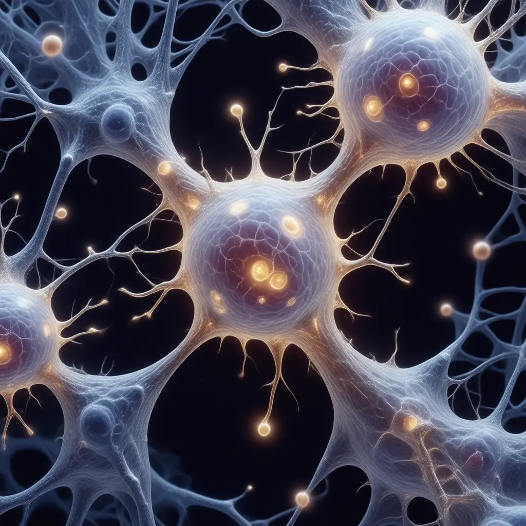 Microscopic or molecular view of a biological mechanism under research