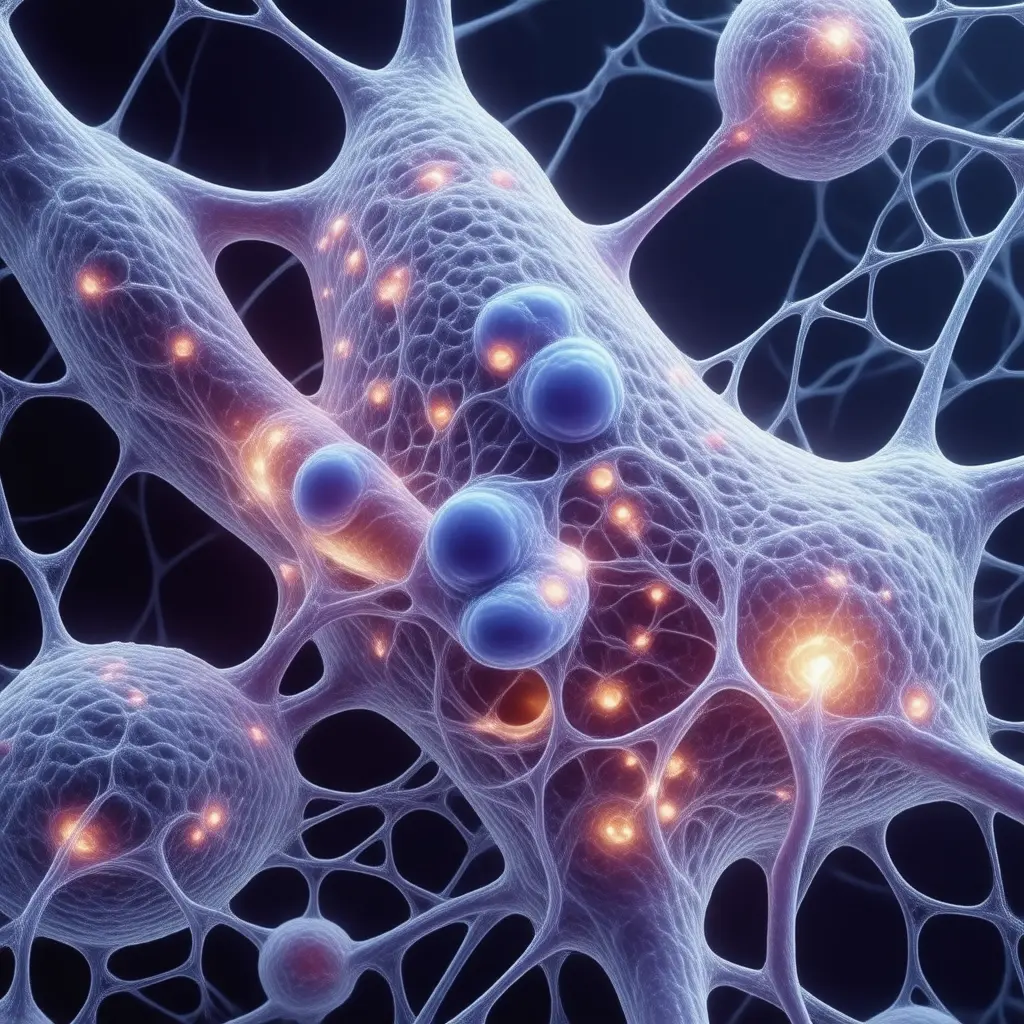 Microscopic or molecular view of a biological mechanism under research