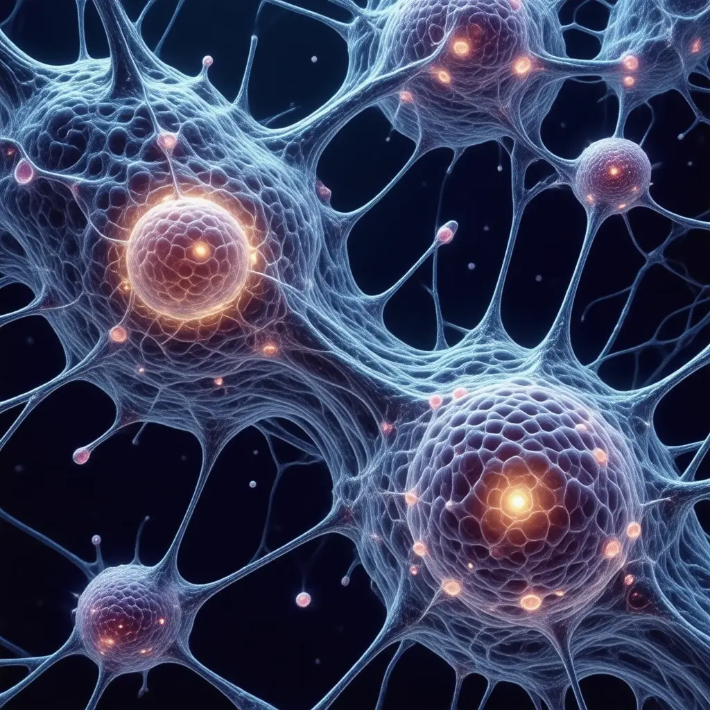 Microscopic or molecular view of a biological mechanism under research