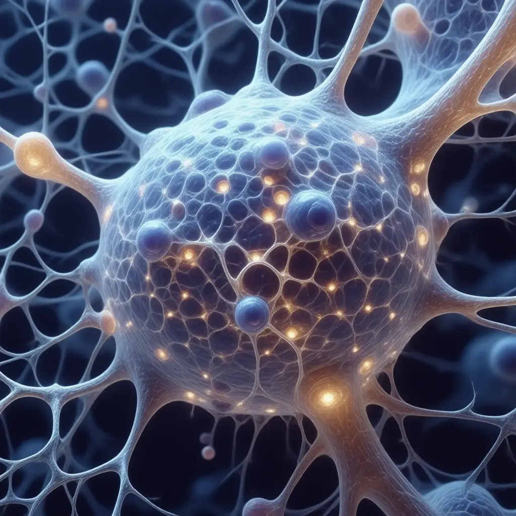 Microscopic or molecular view of a biological mechanism under research