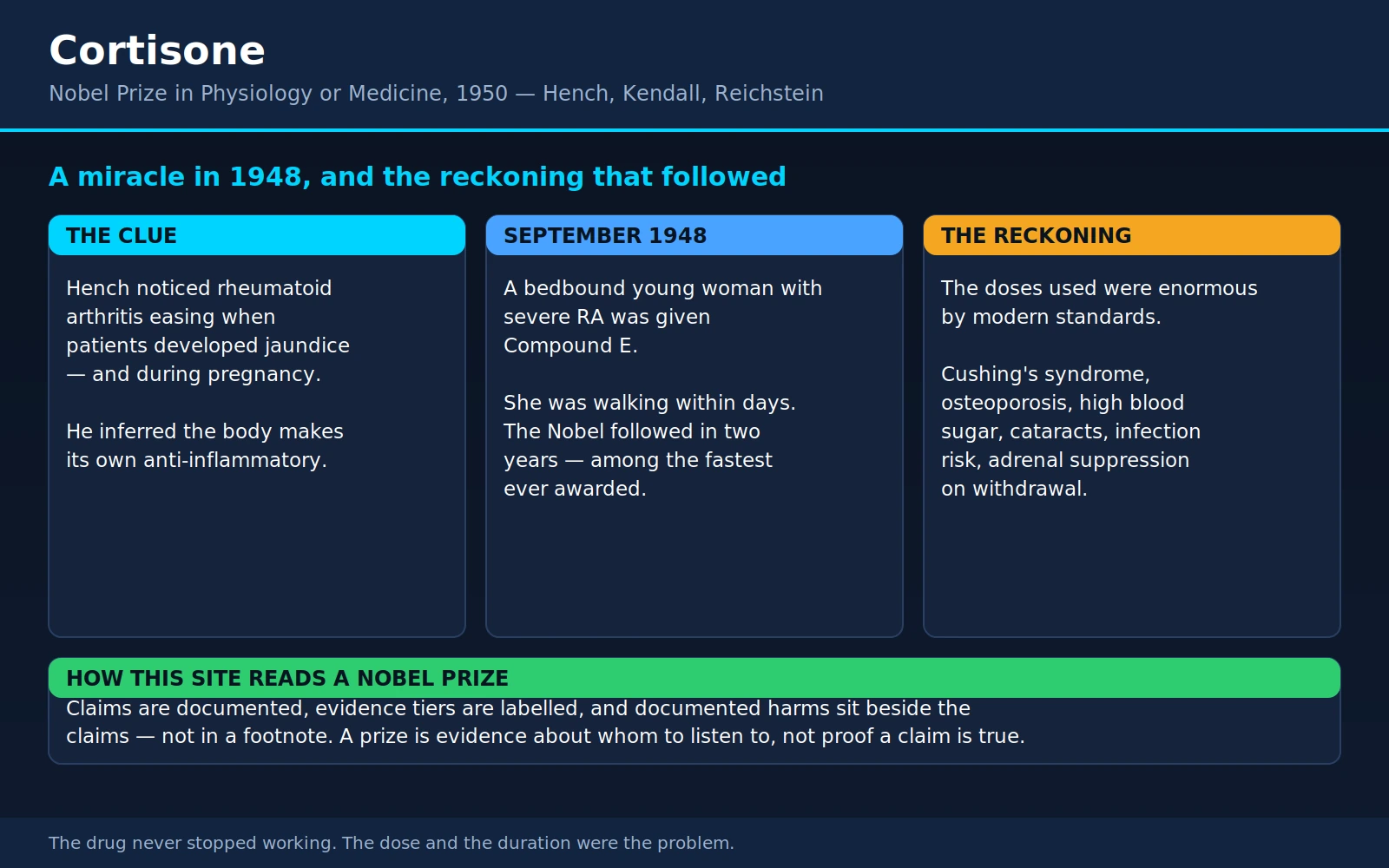 Hench Kendall Reichstein — scientific infographic poster