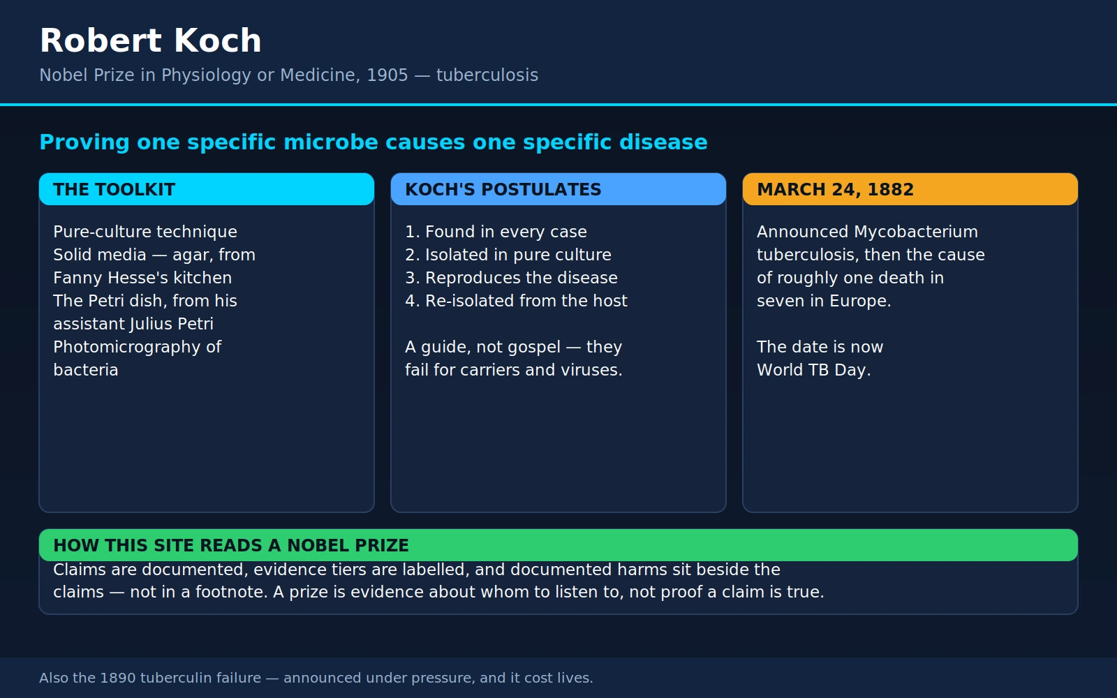 Robert Koch — scientific infographic poster