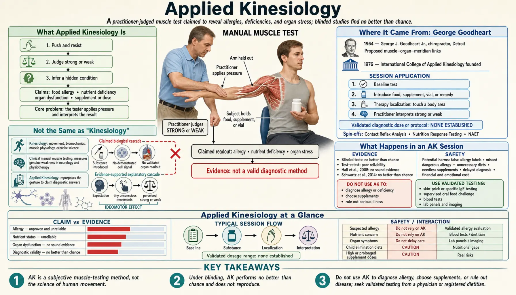 Applied Kinesiology — scientific infographic poster