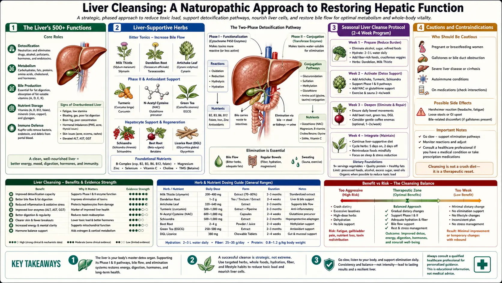 Liver Cleansing — scientific infographic poster