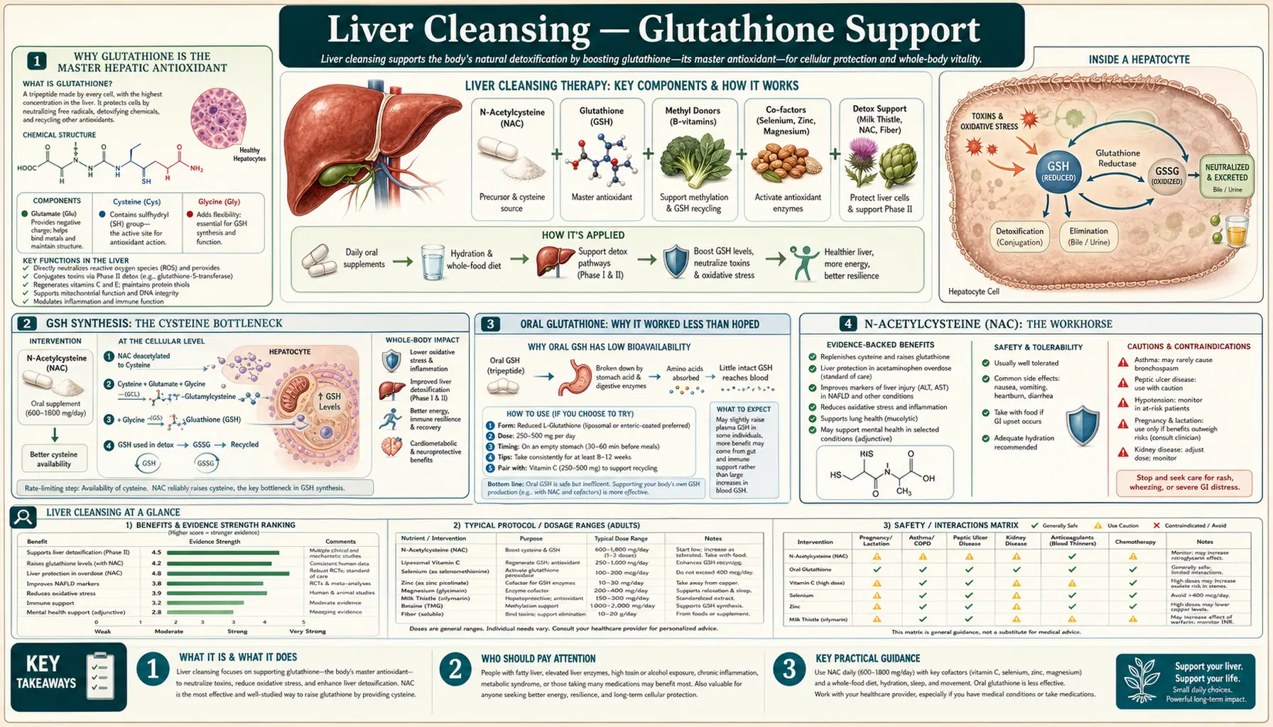 Glutathione Support — scientific infographic poster