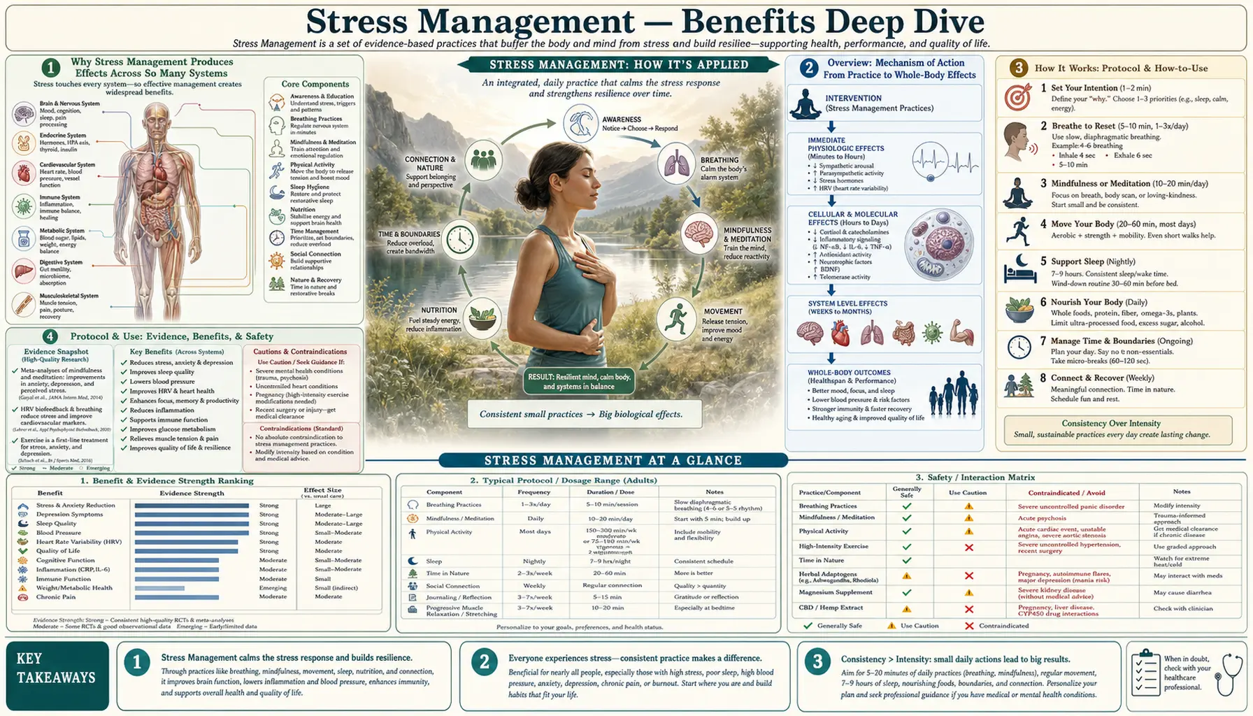 Benefits — scientific infographic poster