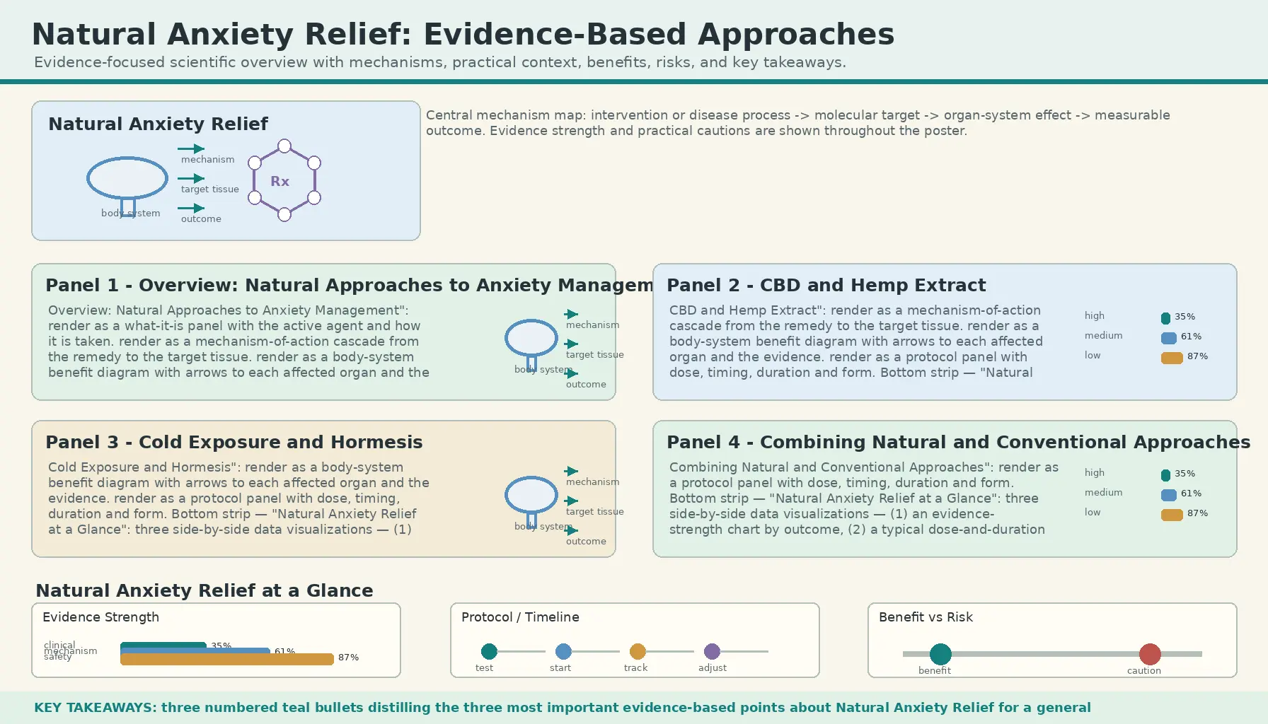 Natural Anxiety Relief — scientific infographic poster