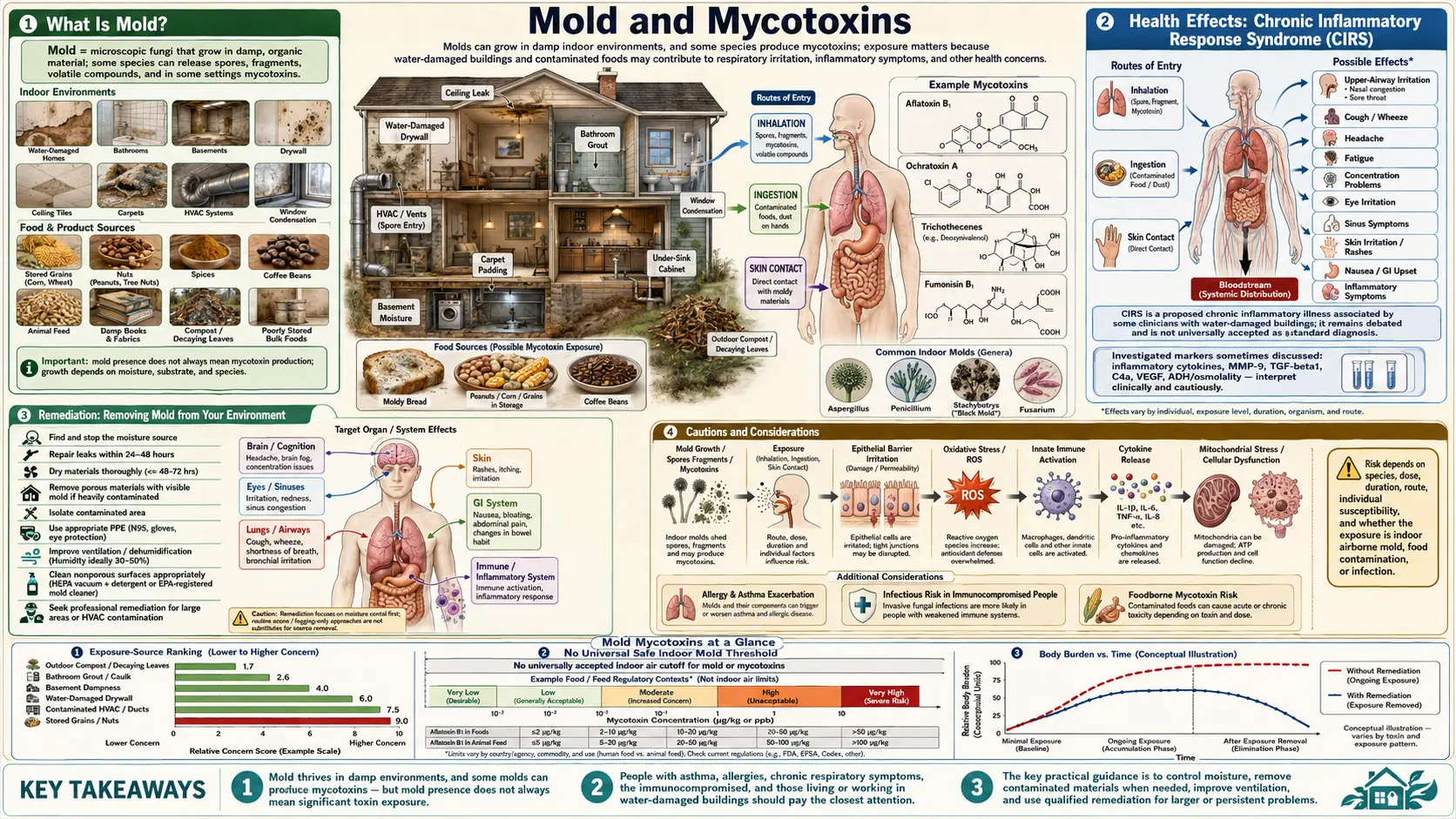 Mold Mycotoxins — scientific infographic poster
