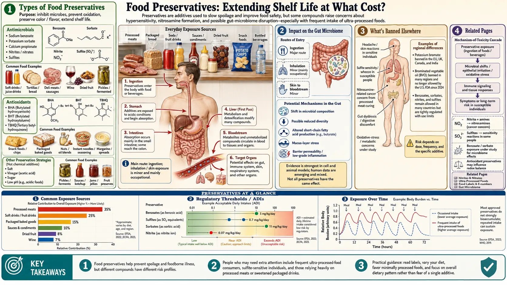Preservatives — scientific infographic poster