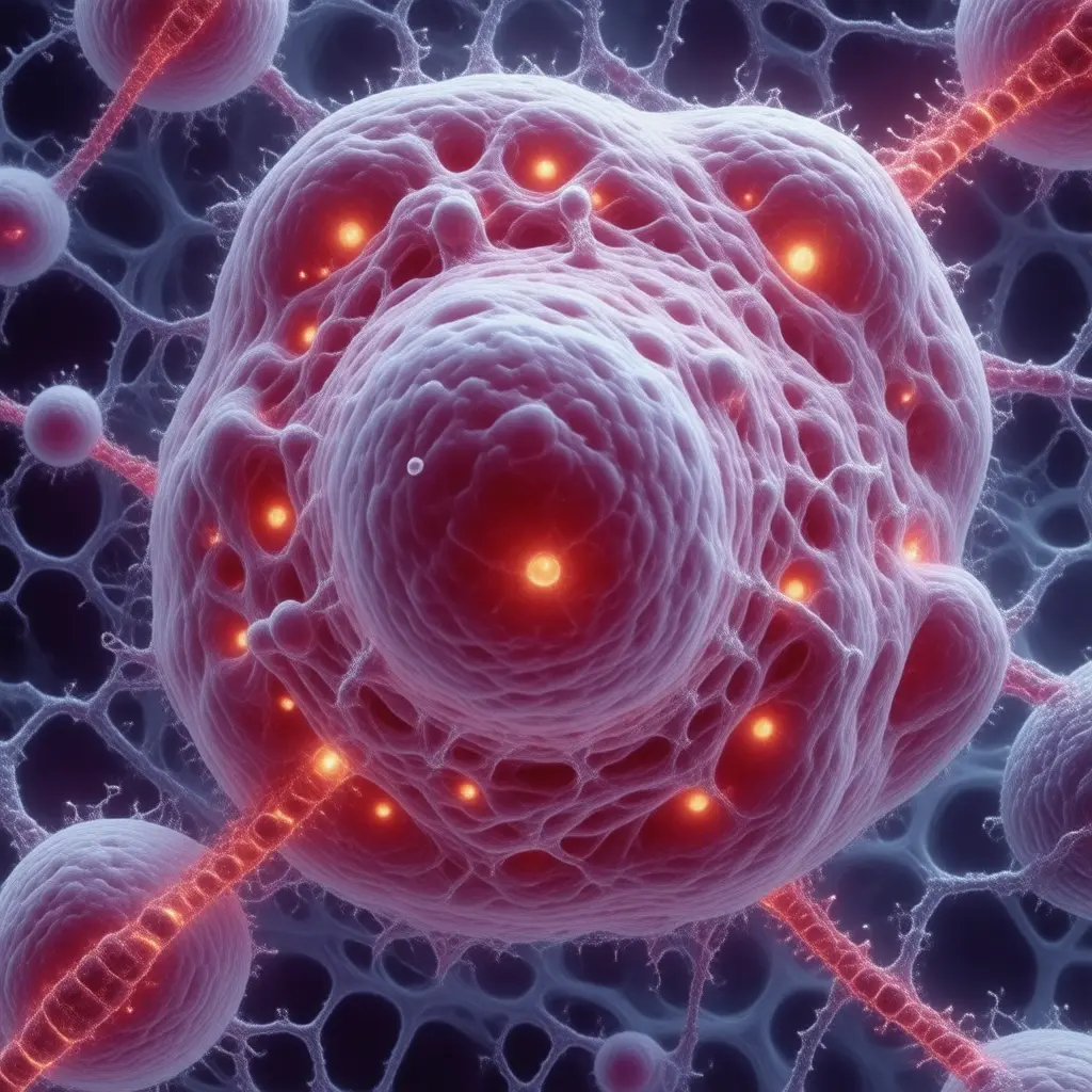 Microscopic view of Lead Poisoning cellular damage