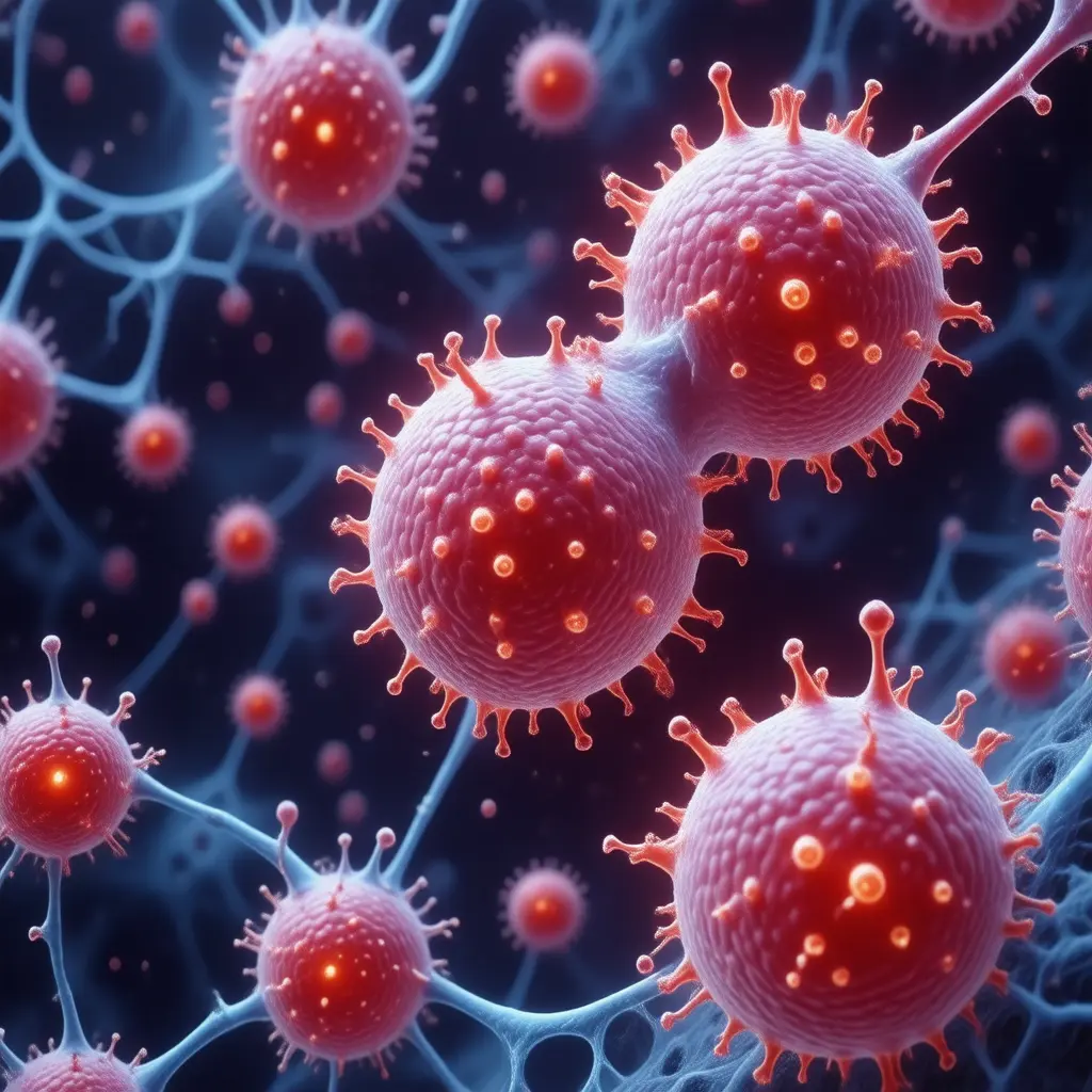 Microscopic view of Toxins cellular damage