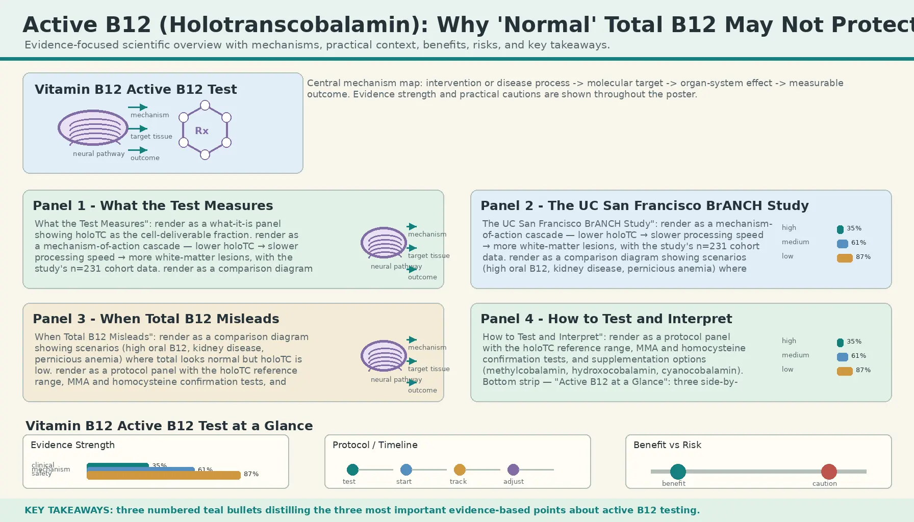 Active B12 Test — scientific infographic poster