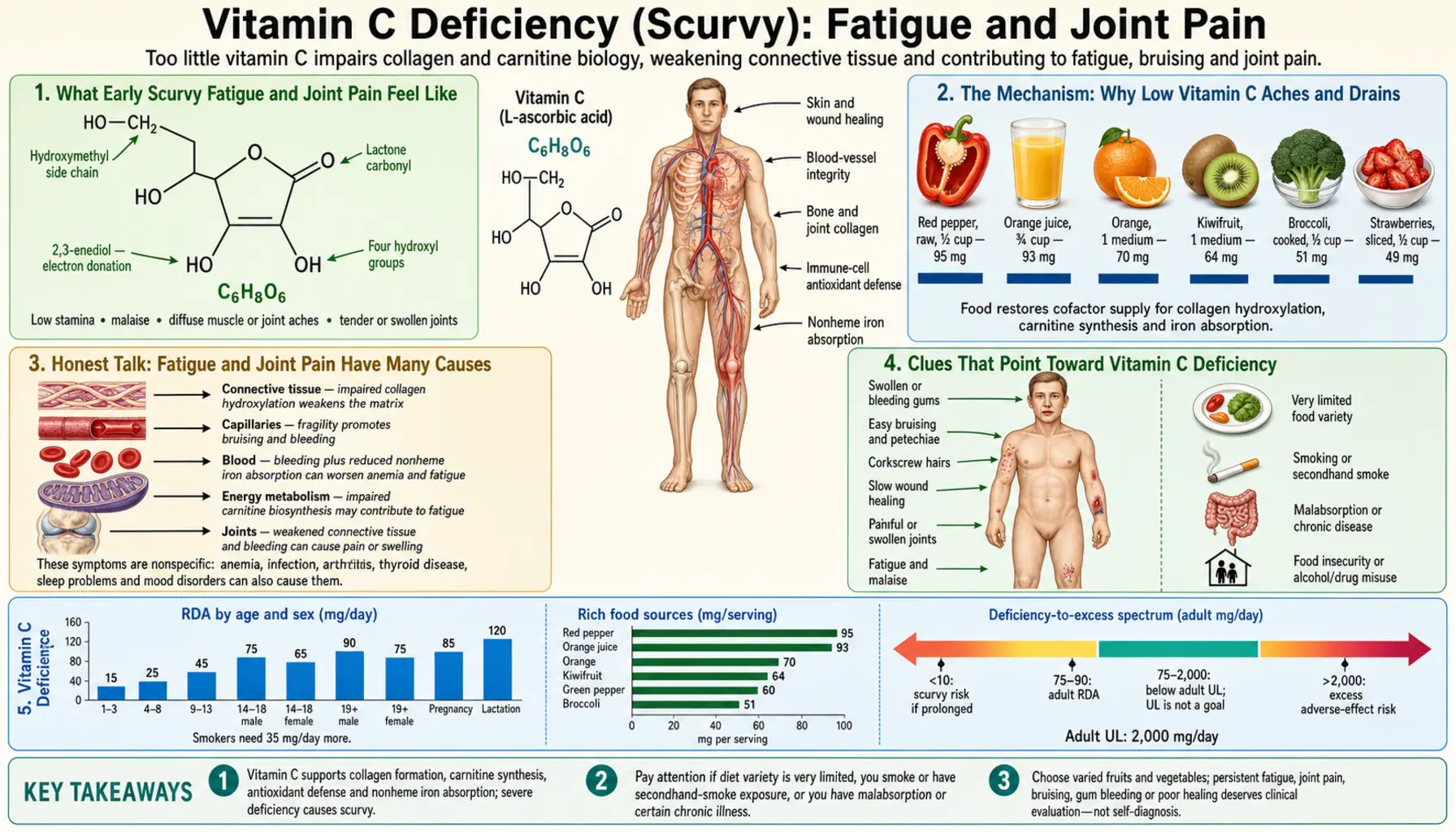 Fatigue and Joint Pain — scientific infographic poster